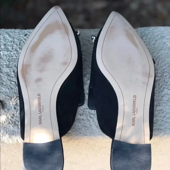 Karl Lagerfeld Black Mules Size 9 Style: Nola - Picture 5 of 9